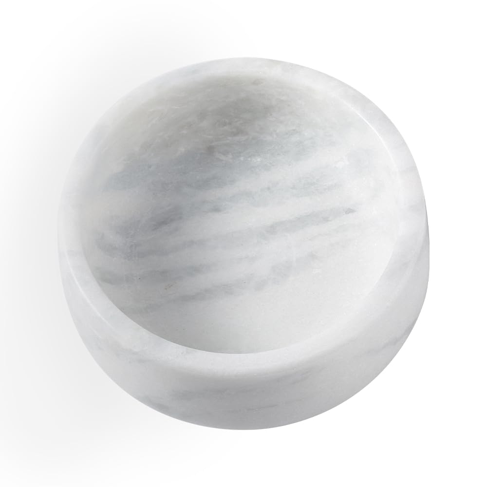 White Marble Dog Bowl