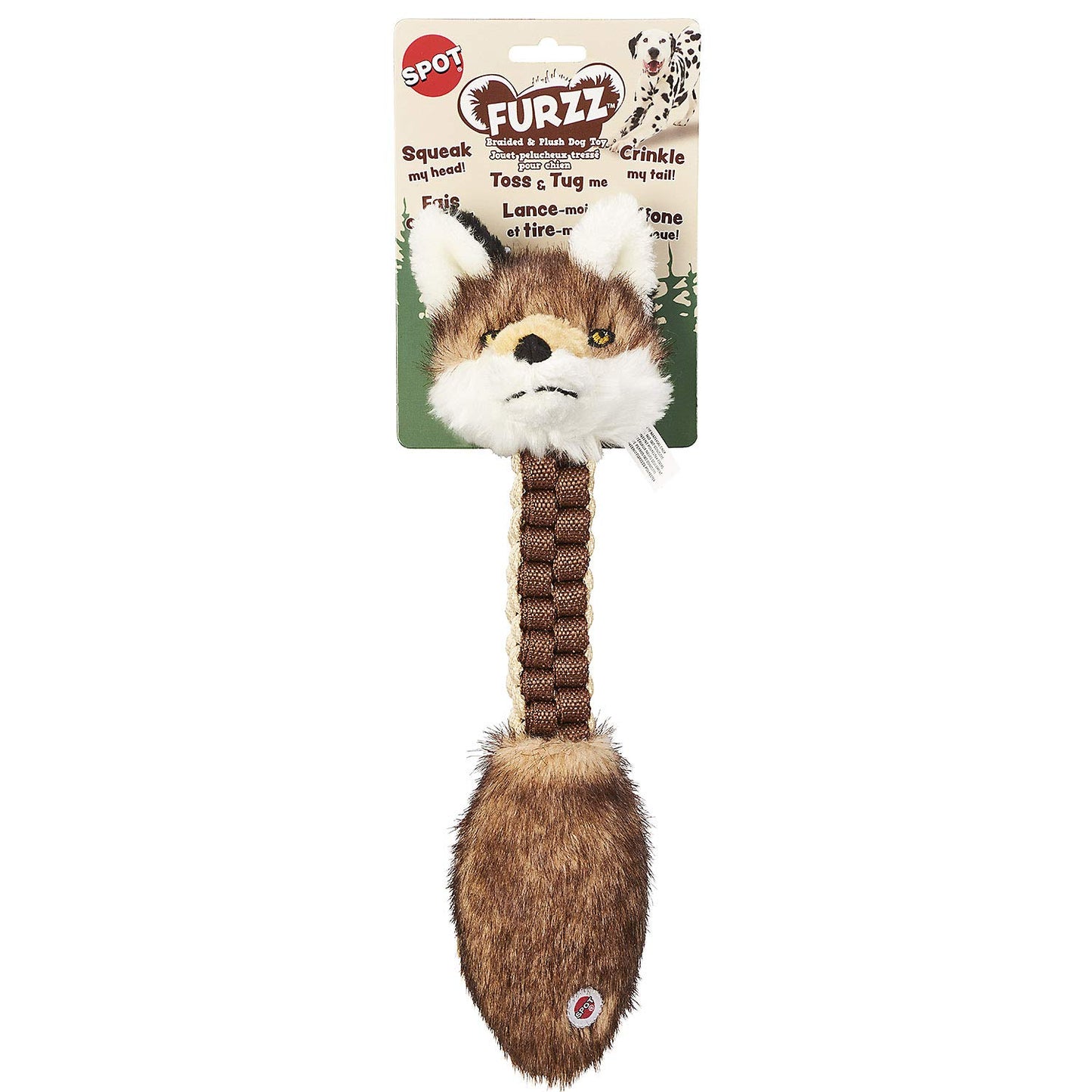 SPOT Furzz Braided Nylon & Plush Dog Toy