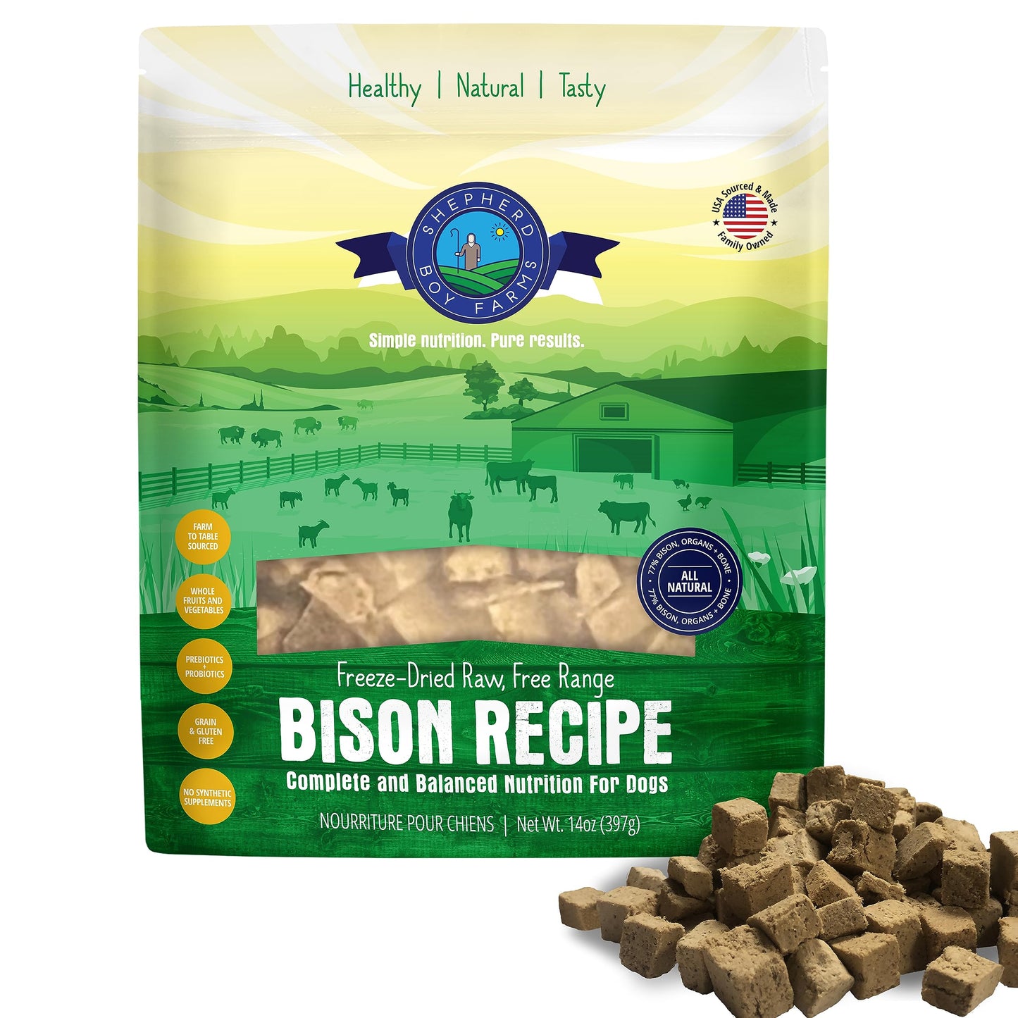 Bison Recipe Shepherd Boy Farms Freeze Dried Dog Food