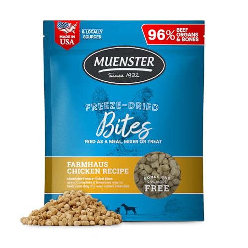 Muenster Freeze Dried Dog Food Topper Bites