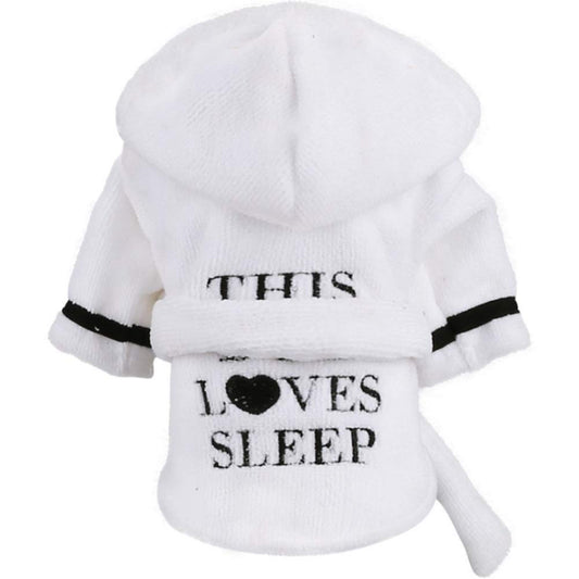 Pet bathrobe with hood