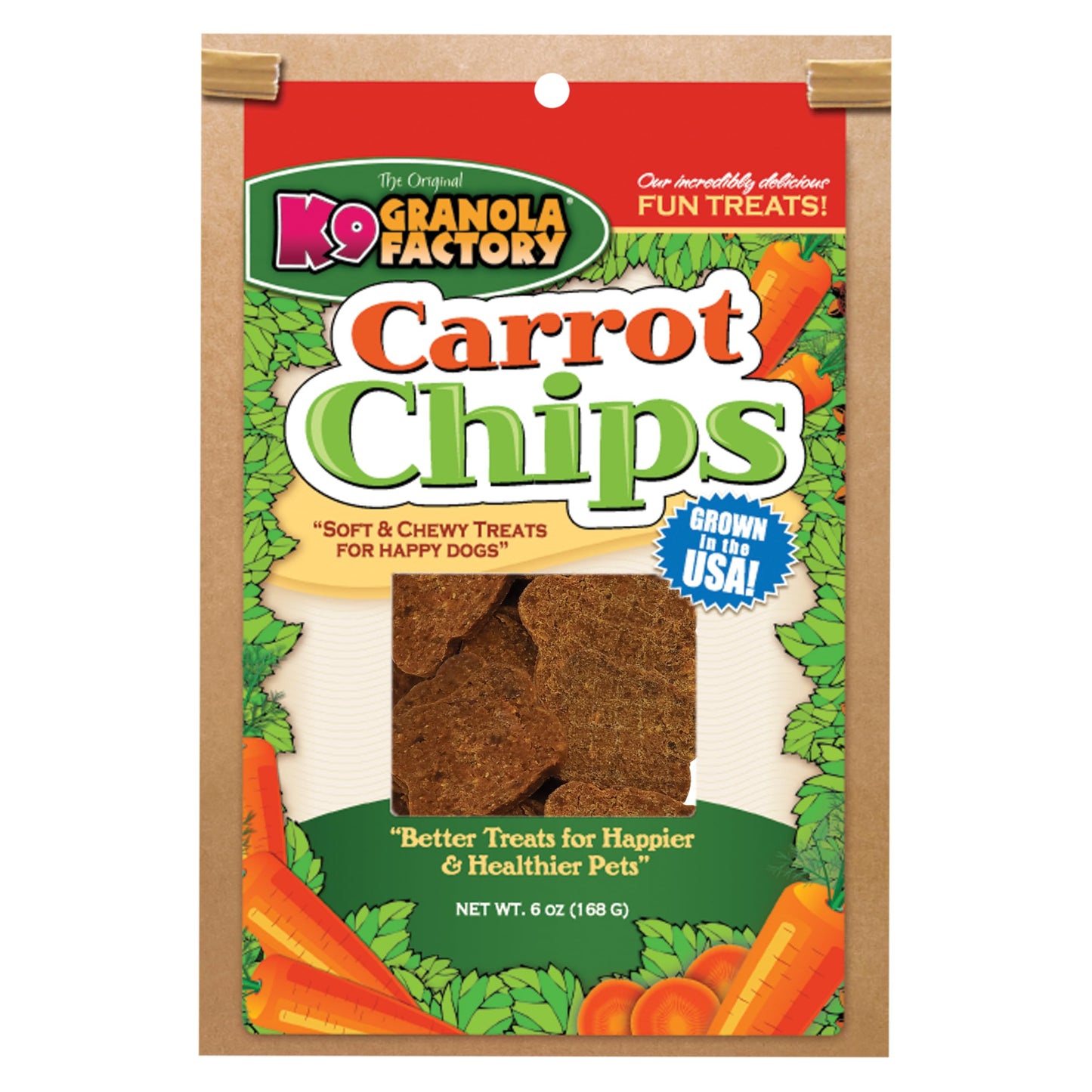 K9 Granola Factory Carrot Chips Dog Treat 5 Oz