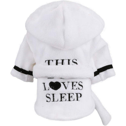 Pet bathrobe with hood
