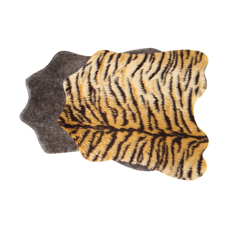 Tiger Print Fur Pet Cusion