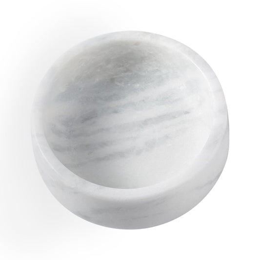 White Marble Dog Bowl
