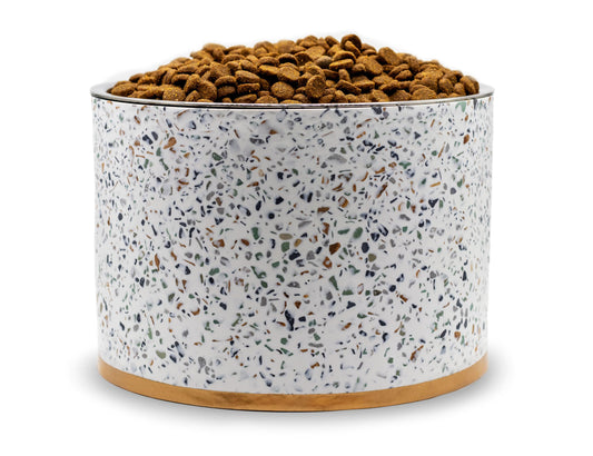 Pet Junkie Terrazzo Single Dog Bowl