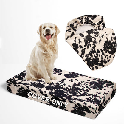 Cow Print Faux Dog Bed Cover