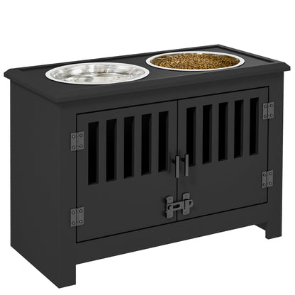 PawHut  Dog Bowls with Storage Cabinet